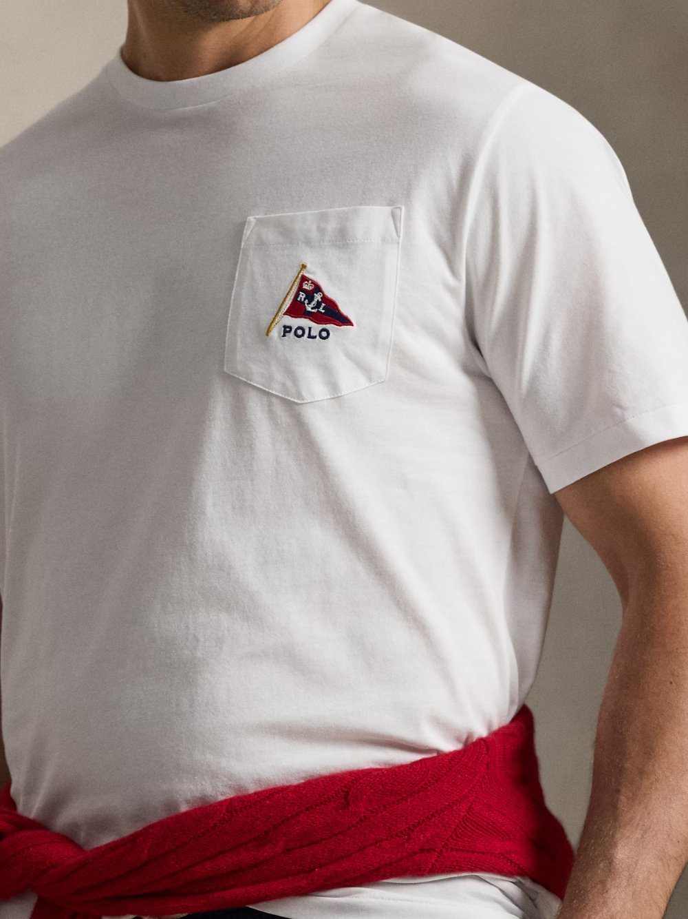 RALPH LAUREN Custom Slim Fit Polo Bear T-Shirt Newport Bear-White