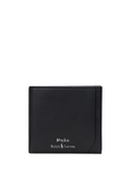 RALPH LAUREN Smooth Leather Billfold Coin Wallet Black