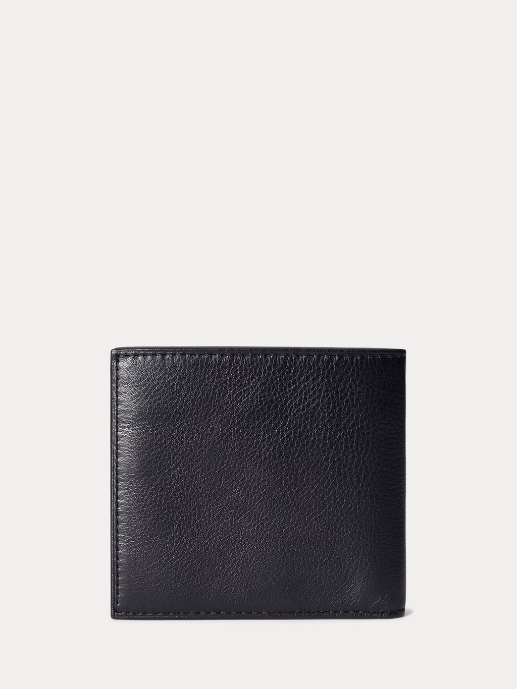 RALPH LAUREN Pebbled Leather Billfold Wallet Black