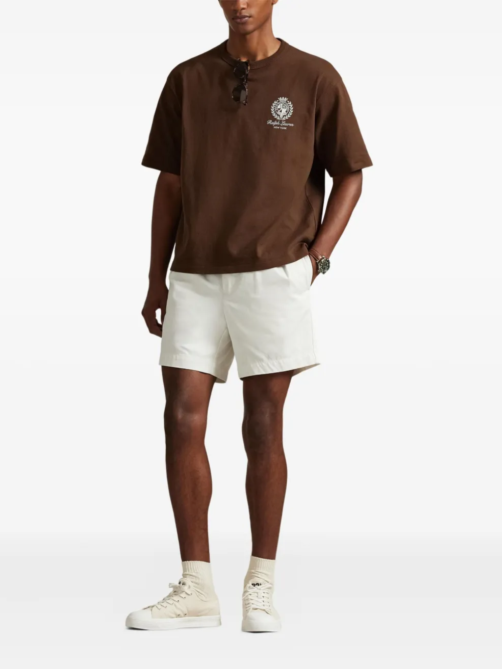 RALPH LAUREN Relaxed Fit Jersey Graphic T-Shirt Branch Brown