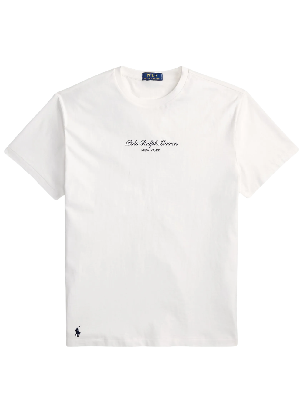RALPH LAUREN Classic Fit Logo Knit Jersey T-Shirt White