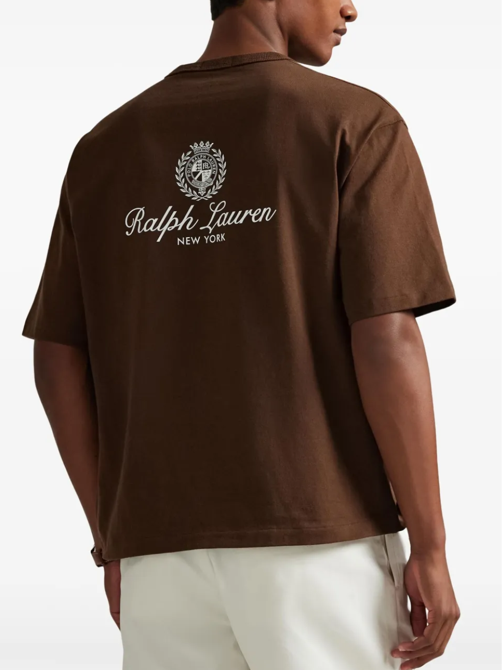 RALPH LAUREN Relaxed Fit Jersey Graphic T-Shirt Branch Brown