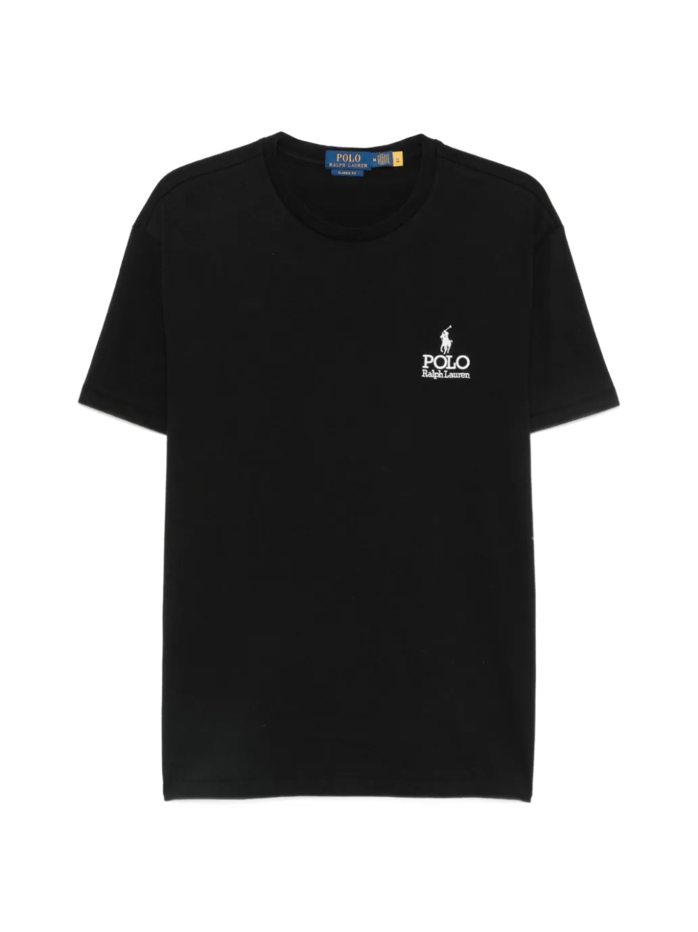 RALPH LAUREN Classic Fit Logo Jersey T-Shirt Polo Black