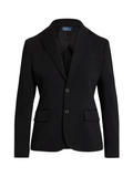 RALPH LAUREN WOMEN Single-breasted Ponte Blazer Polo Black