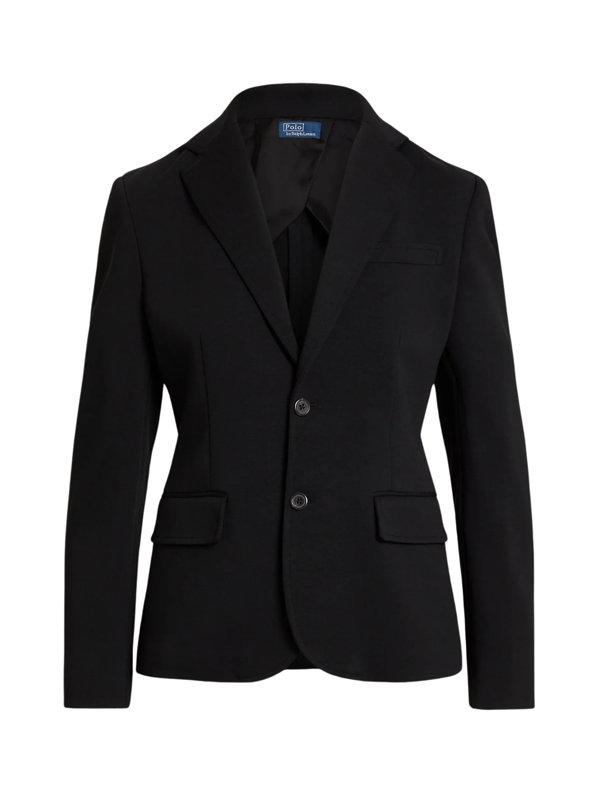 RALPH LAUREN WOMEN Single-breasted Ponte Blazer Polo Black