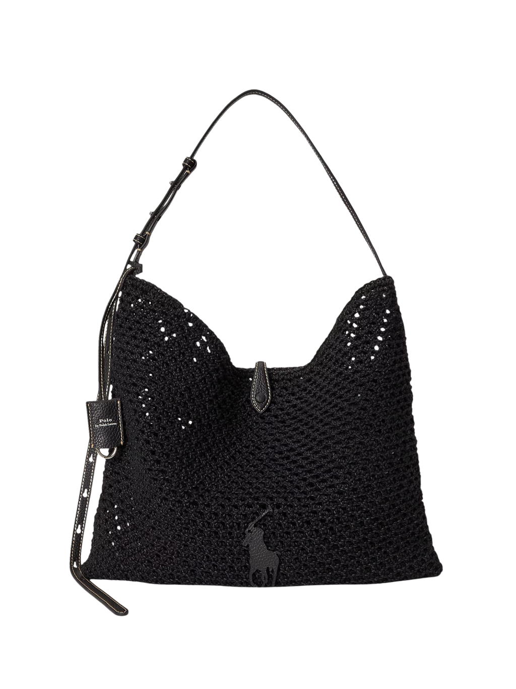 RALPH LAUREN WOMEN Polo Play Cord Messenger Bag Black