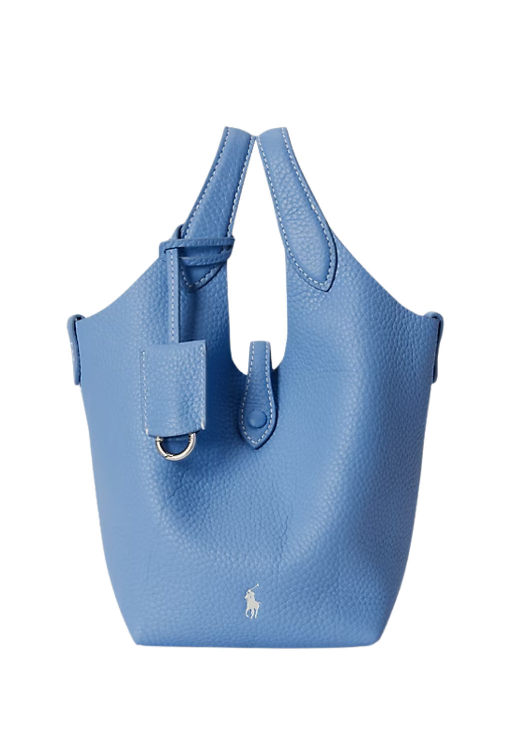 RALPH LAUREN WOMEN Polo Play Leather Small Tote & Crossbody Baby Blue
