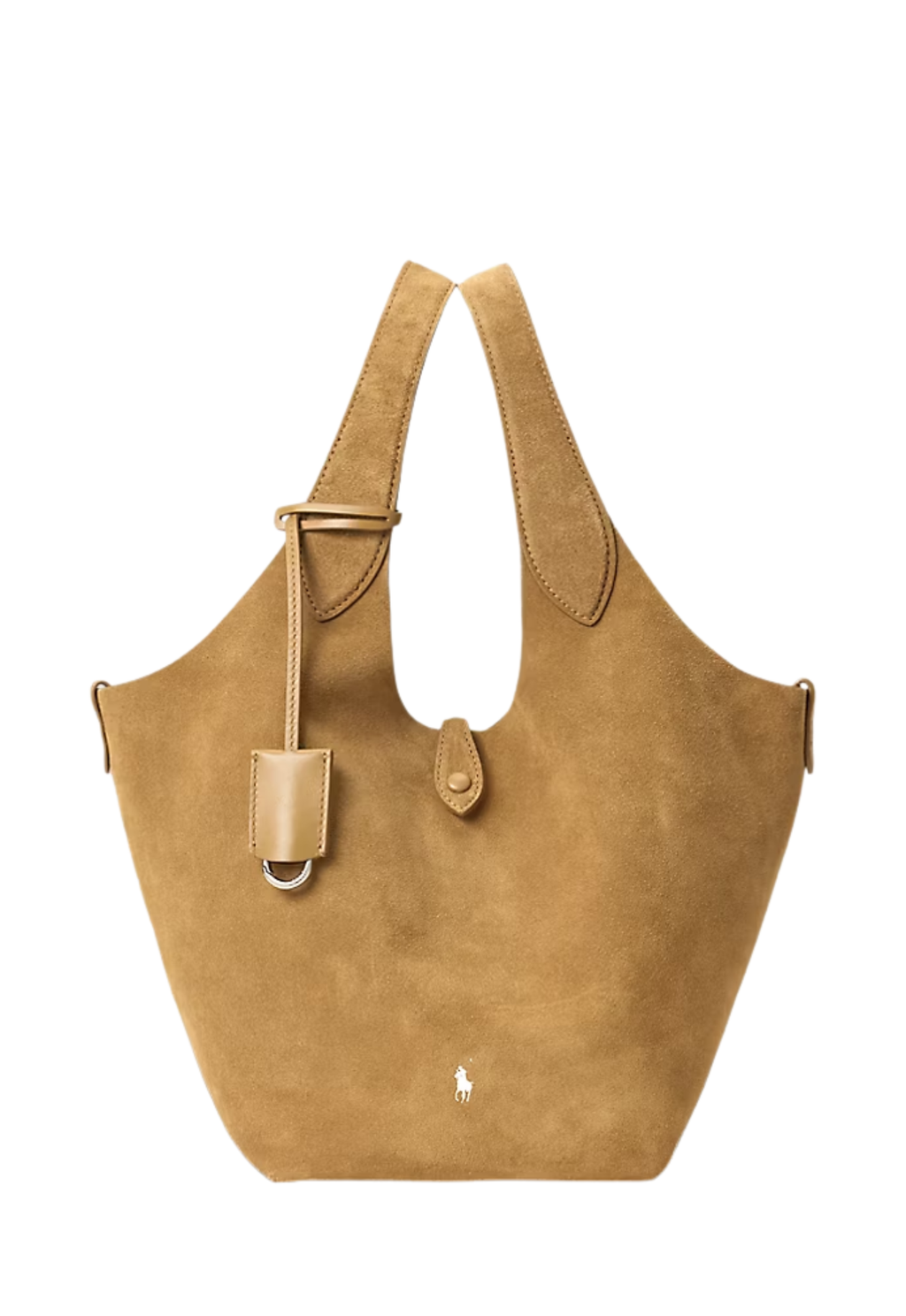 RALPH LAUREN WOMEN Polo Play Suede Tote Caramel