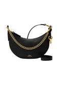 RALPH LAUREN WOMEN Polo ID Leather Mini Chain Bag Black
