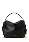 RALPH LAUREN WOMEN Polo Ralph Lauren Polo ID Leather Satchel Black