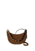 RALPH LAUREN WOMEN Polo ID Suede Mini Studded Bag Cinnamon