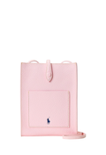 RALPH LAUREN WOMENS Polo Play Leather Pocket Crossbody Cotton Candy