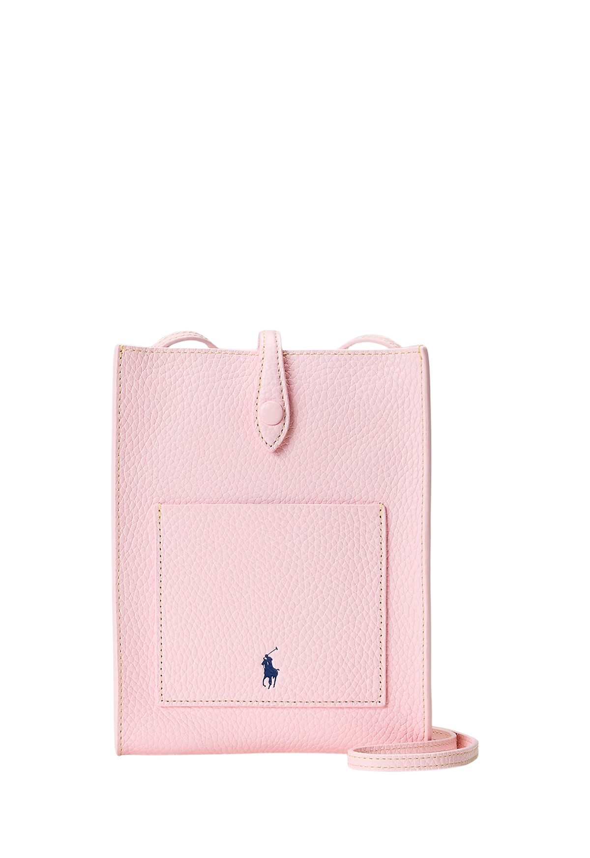 RALPH LAUREN WOMENS Polo Play Leather Pocket Crossbody Cotton Candy
