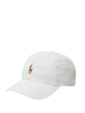 RALPH LAUREN WOMEN Stretch Cotton Twill Pony Ball Cap Deckwash White