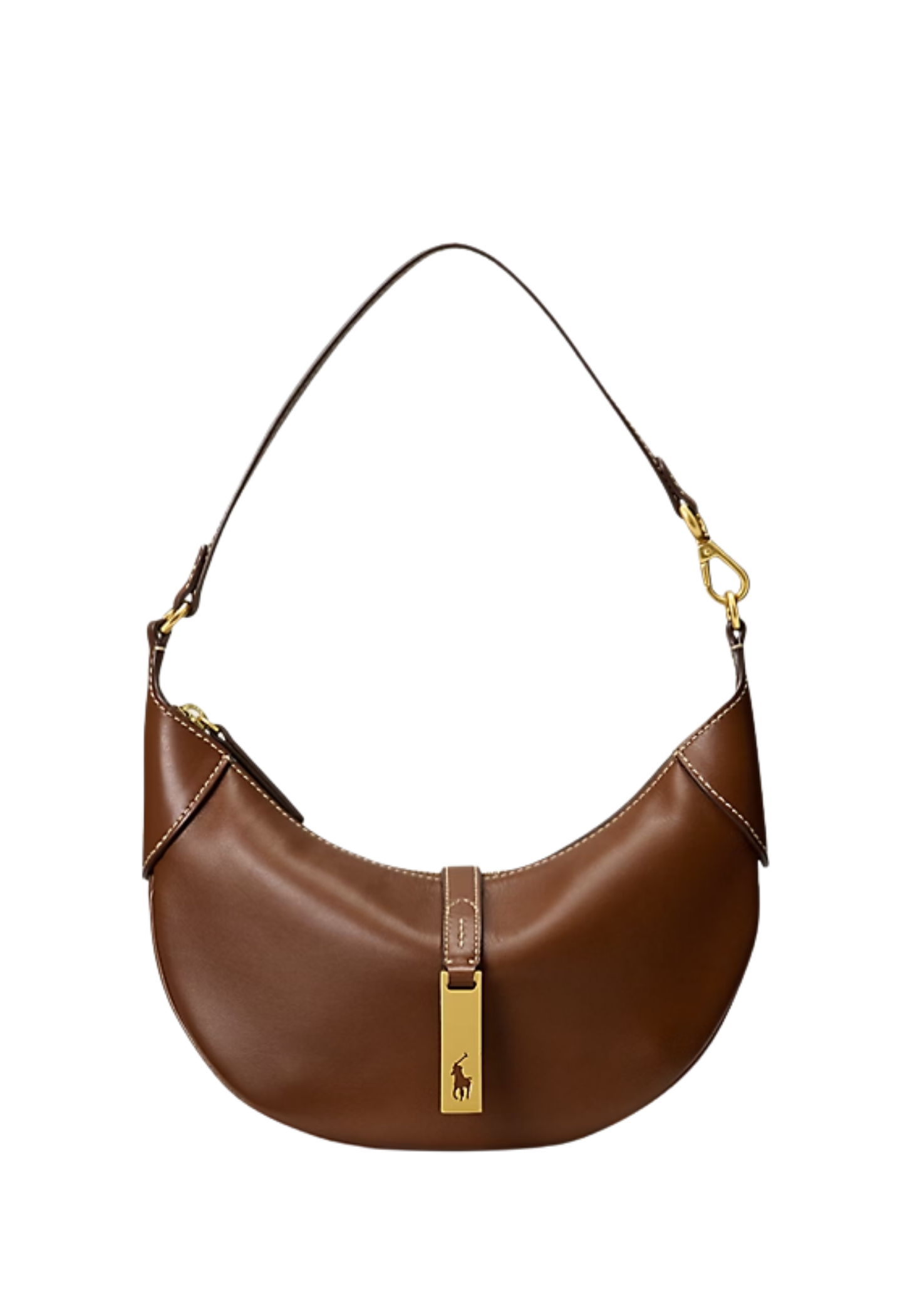 RALPH LAUREN WOMEN Polo ID Calfskin Mini Shoulder Bag Cuoio
