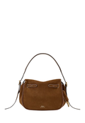 RALPH LAUREN WOMEN Polo ID Suede Mini Satchel Cinnamon/Cuoio