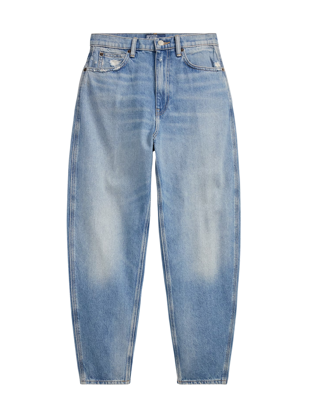 RALPH LAUREN WOMEN Curved Tapered Jeans Alaiya Wash