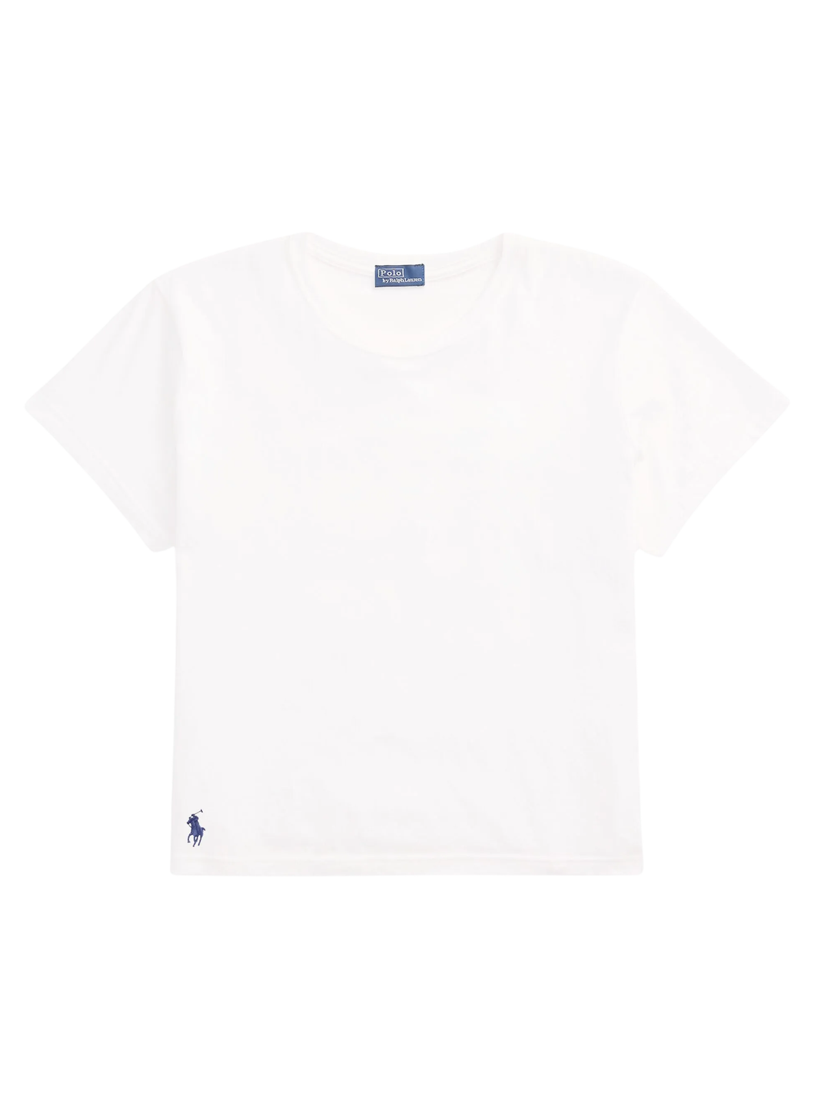 RALPH LAUREN WOMEN Classic Shrunken Fit Jersey Tee White