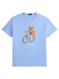 RALPH LAUREN Custom Slim Fit Polo Bear T-Shirt Austin Blue