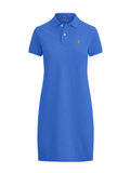 RALPH LAUREN WOMEN Cotton Mesh Polo Dress New Iris Blue
