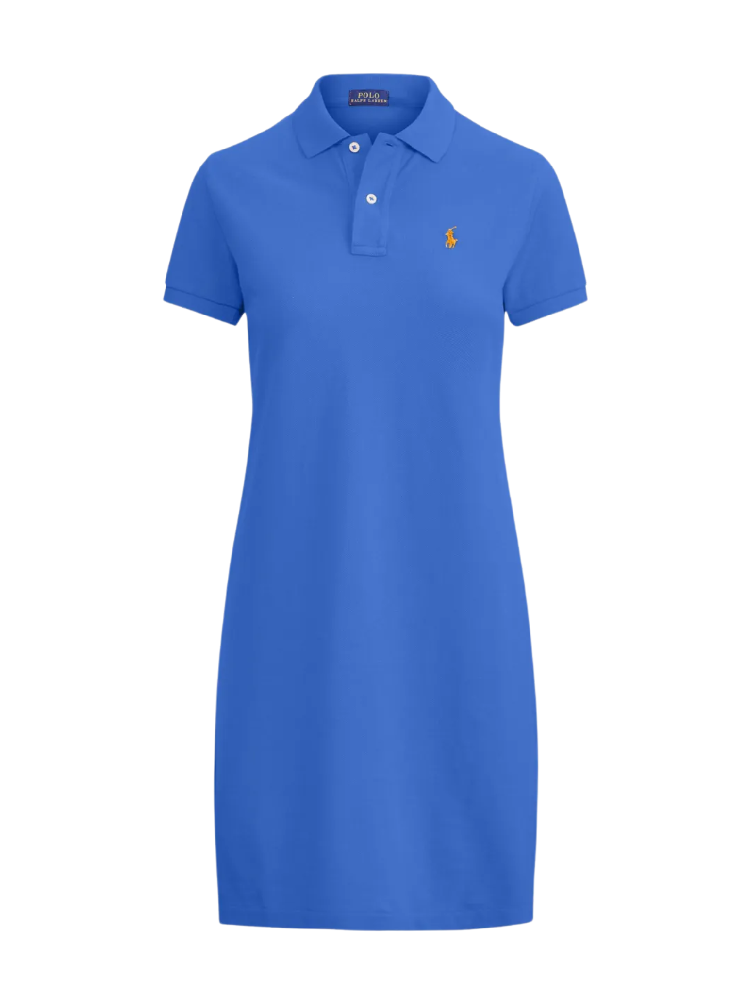 RALPH LAUREN WOMEN Cotton Mesh Polo Dress New Iris Blue