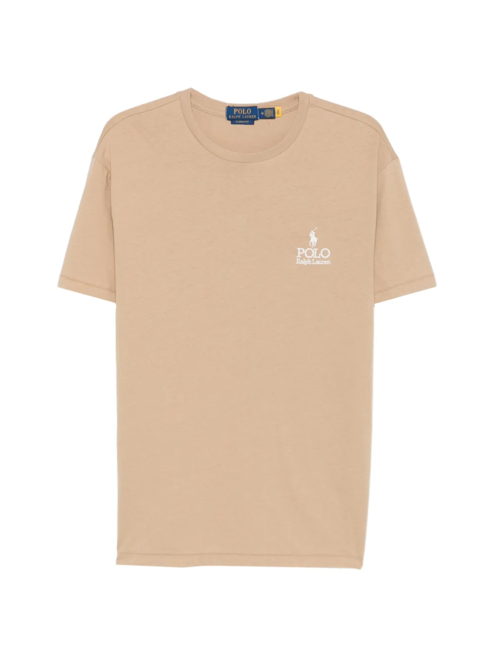 RALPH LAUREN Classic Fit Logo Jersey T-Shirt Vintage Khaki