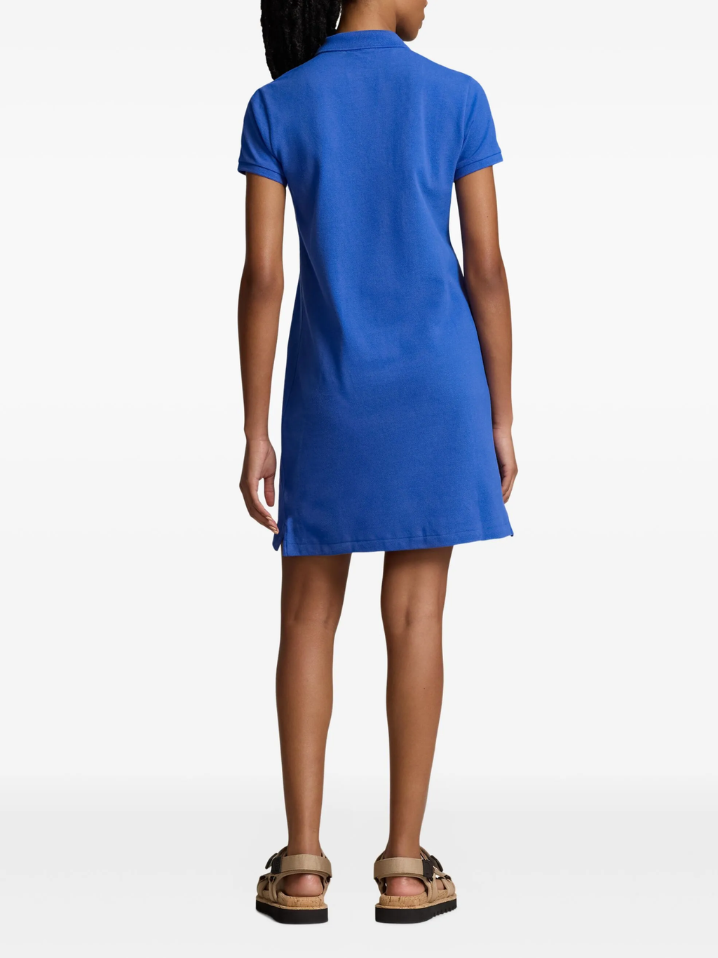 RALPH LAUREN WOMEN Cotton Mesh Polo Dress New Iris Blue