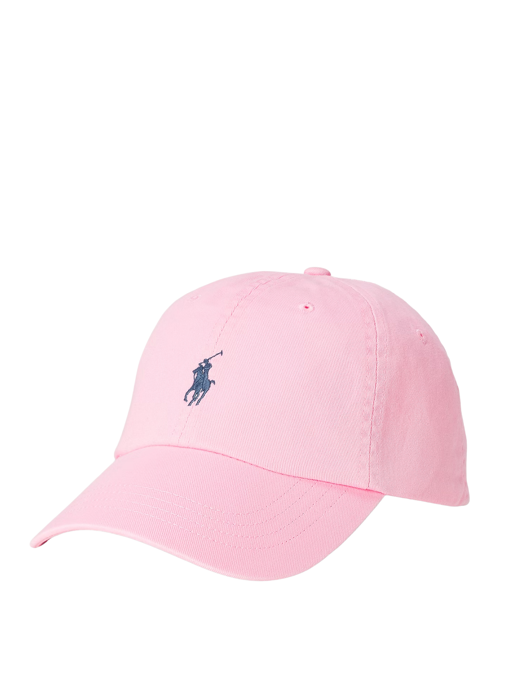 RALPH LAUREN Cotton Chino Baseball Cap Carmel Pink /Blue