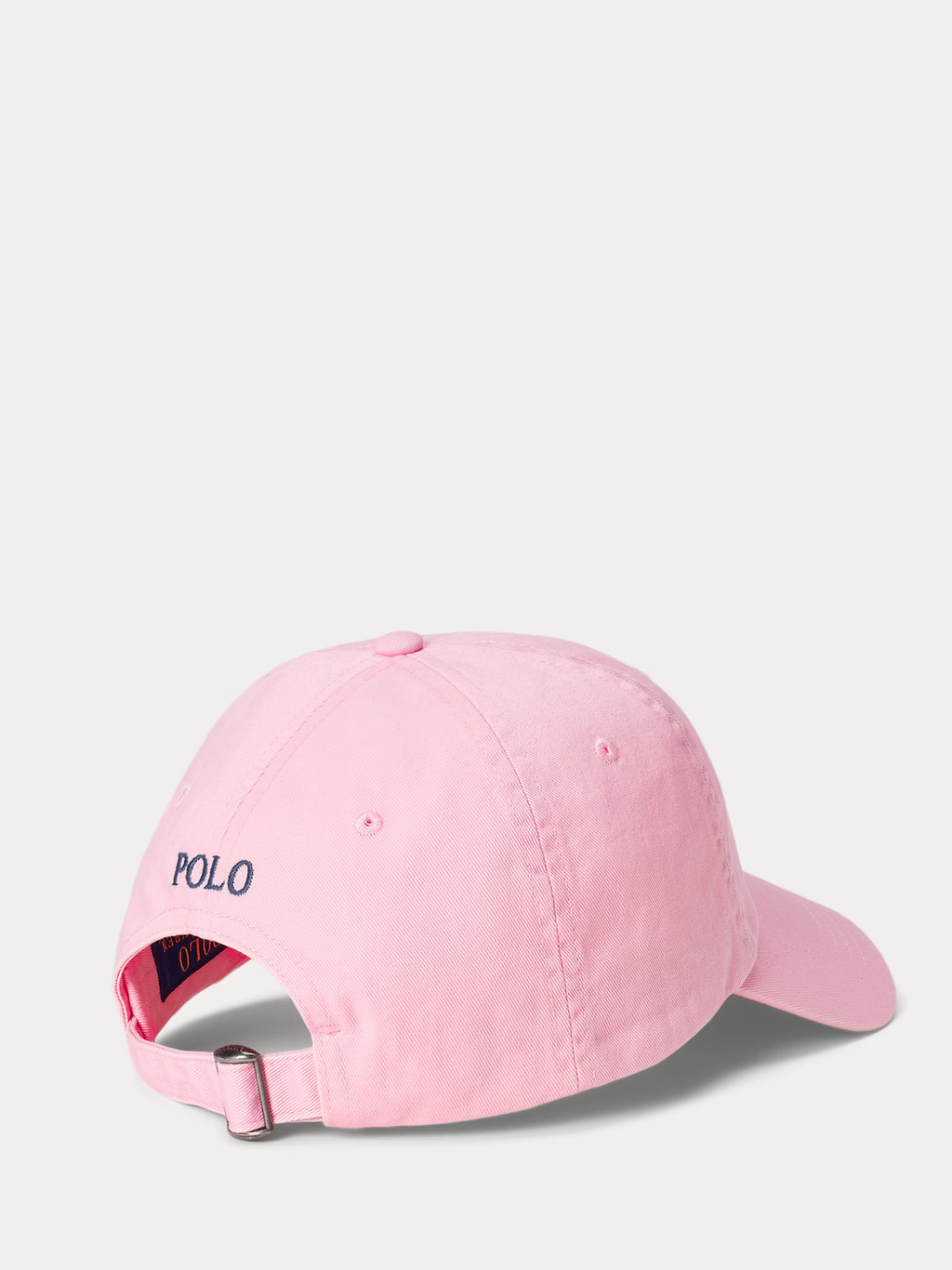 RALPH LAUREN Cotton Chino Baseball Cap Carmel Pink /Blue