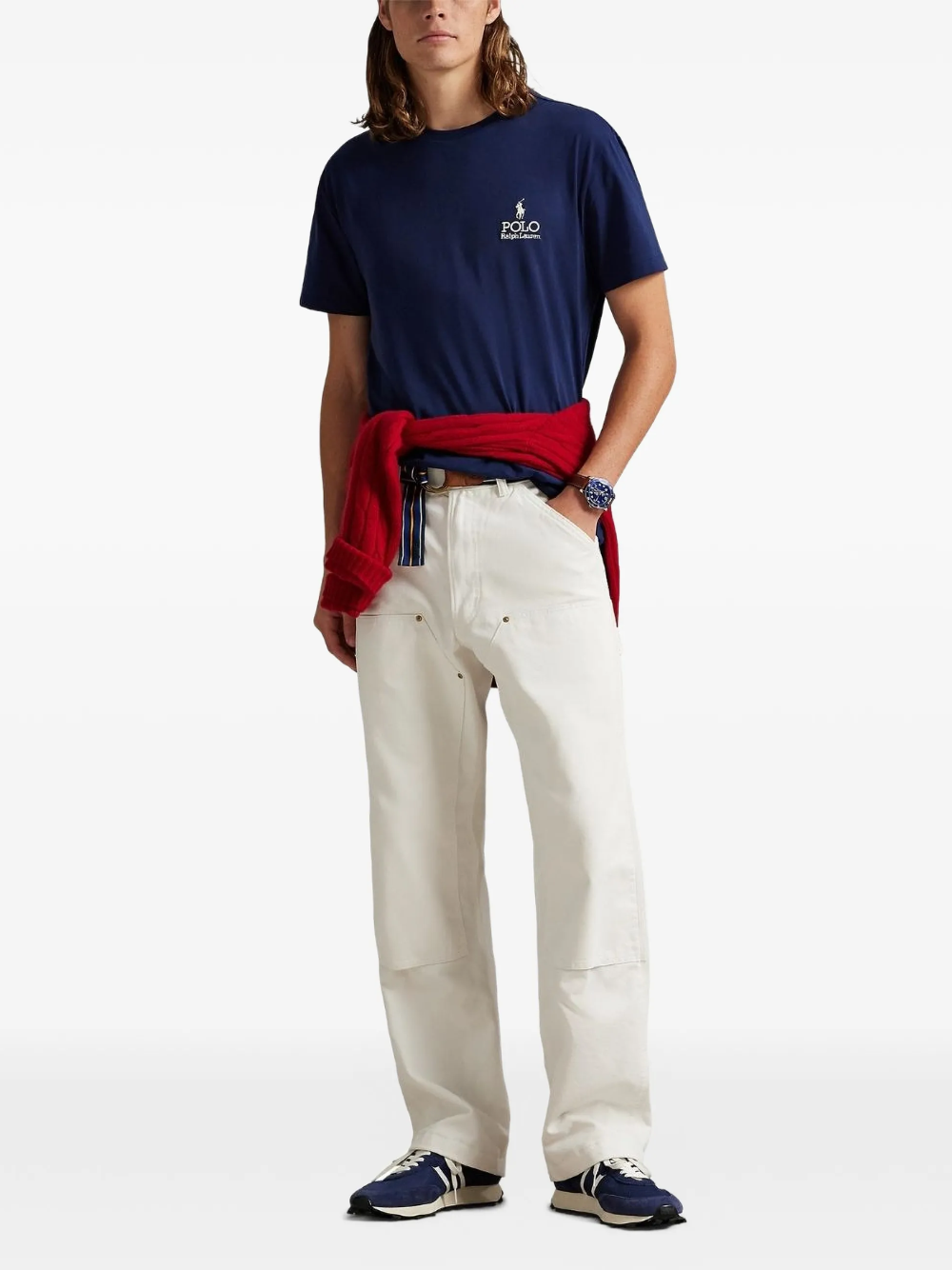 RALPH LAUREN Classic Fit Logo Jersey T-Shirt Newport Navy