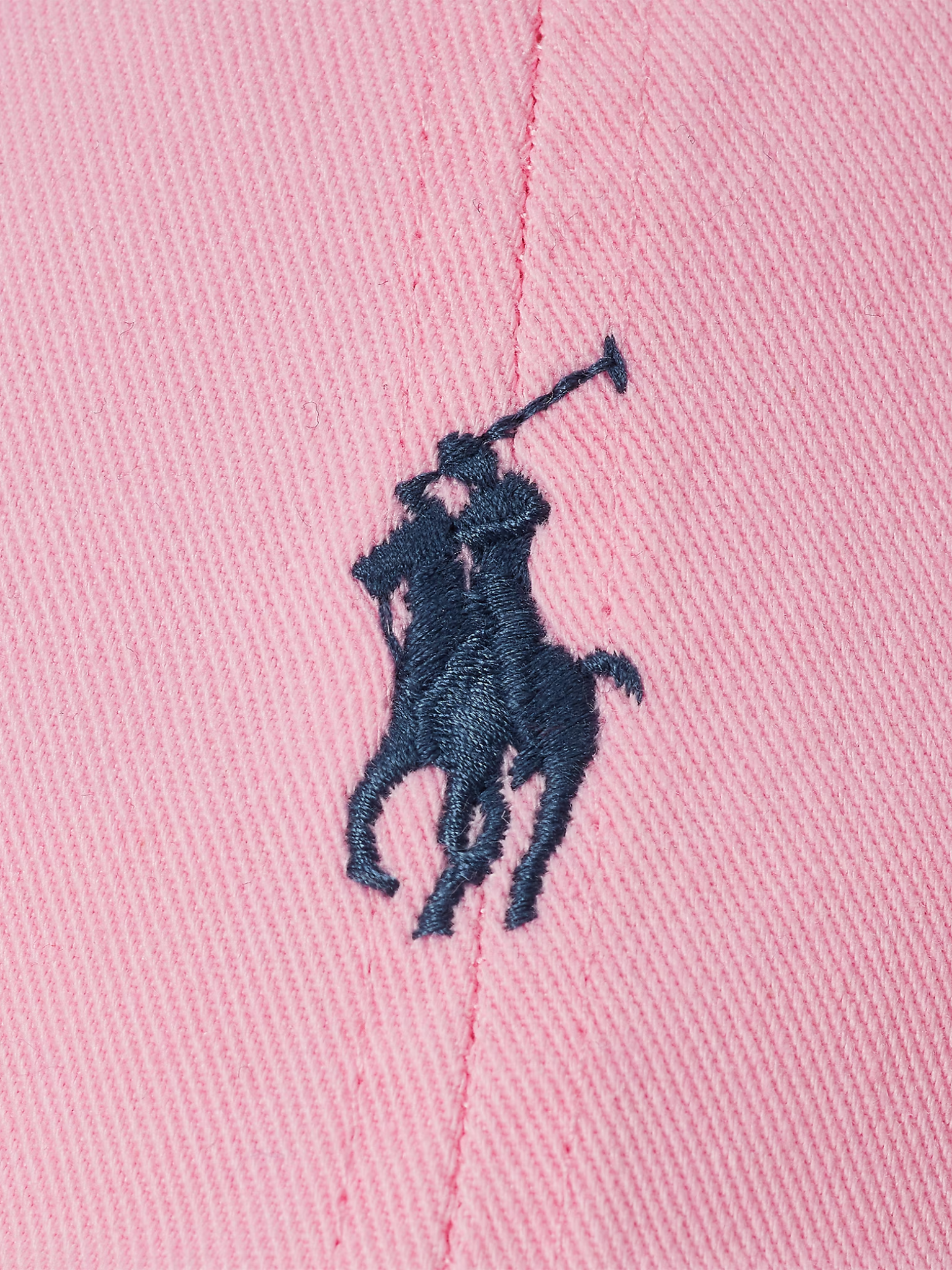RALPH LAUREN Cotton Chino Baseball Cap Carmel Pink /Blue