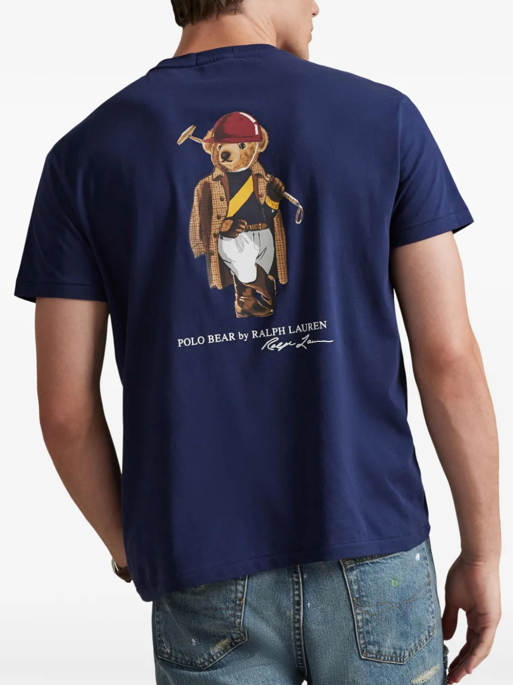 RALPH LAUREN Custom Slim Fit Polo Bear T-Shirt Newport Navy
