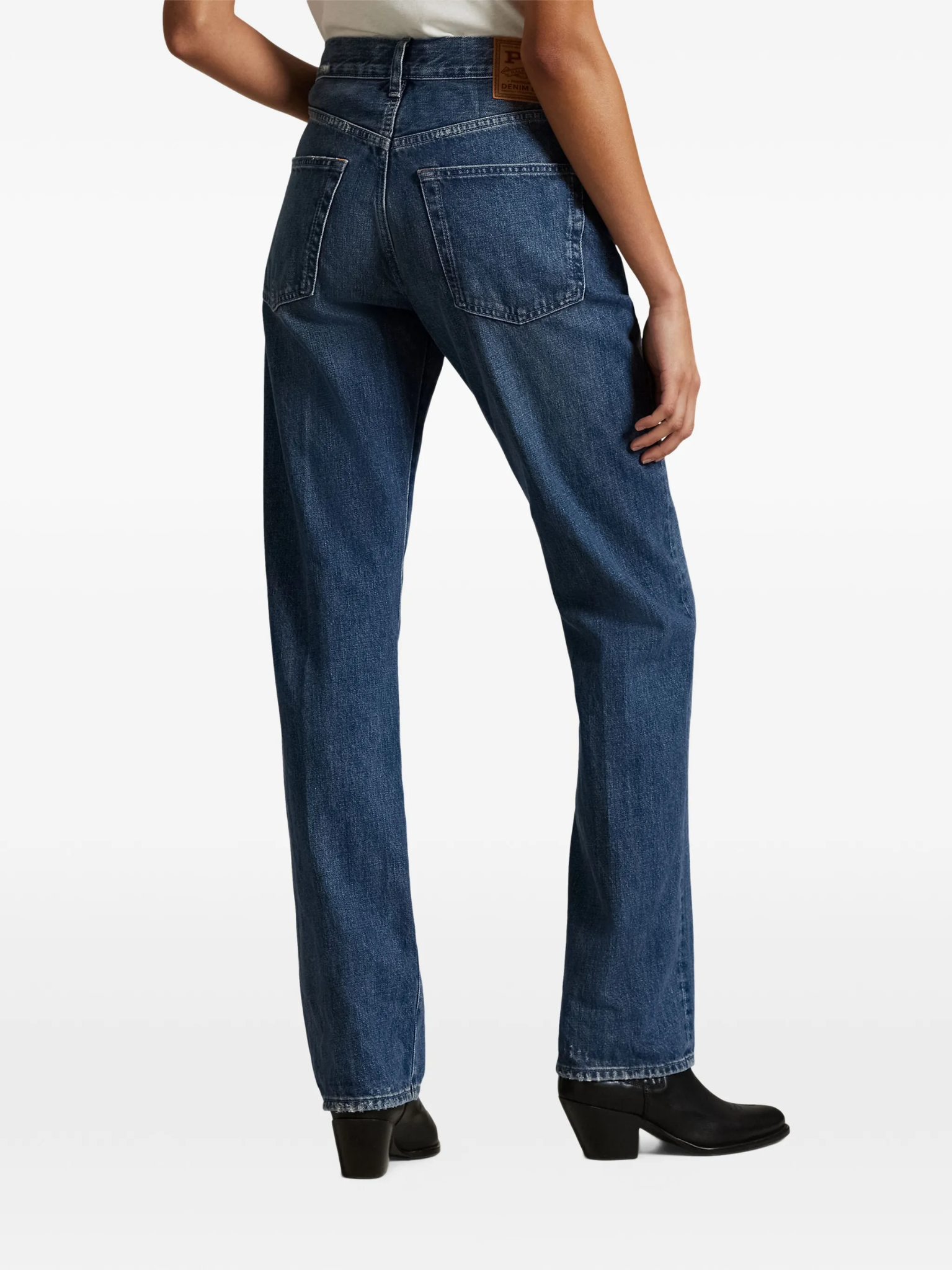 RALPH LAUREN WOMEN High-Rise Relaxed Straight Jeans Gwendolyan Wash