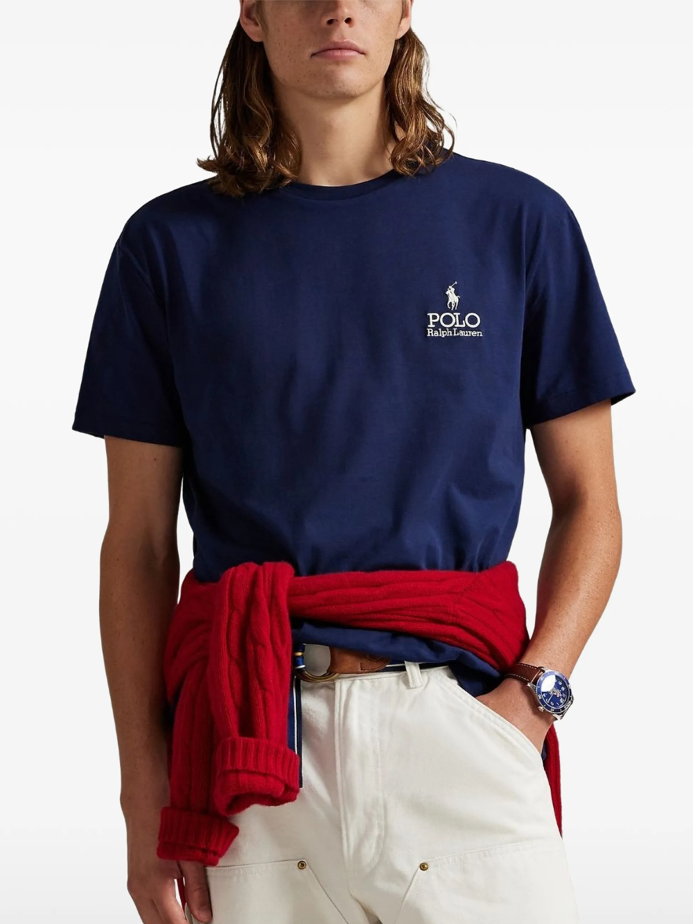 RALPH LAUREN Classic Fit Logo Jersey T-Shirt Newport Navy