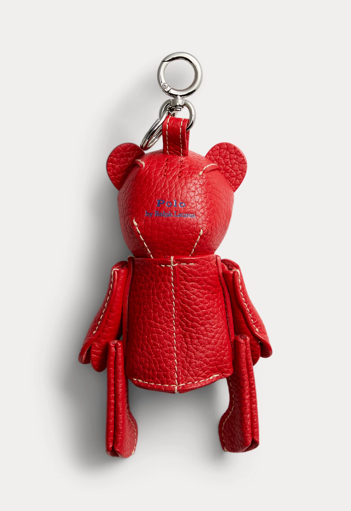 RALPH LAUREN WOMEN Polo Bear Leather Bag Charm Cherry