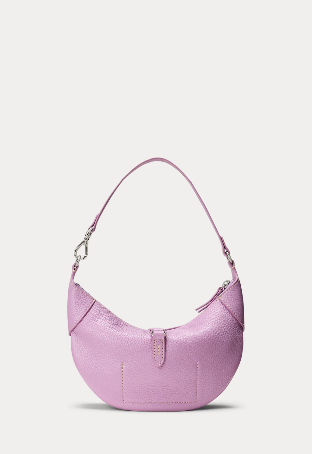RALPH LAUREN WOMEN Polo ID Pebbled Mini Shoulder Bag Soft Lilac