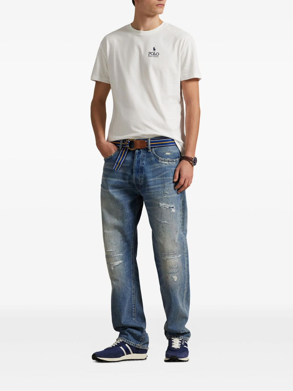 RALPH LAUREN Classic Fit Logo Jersey T-Shirt White