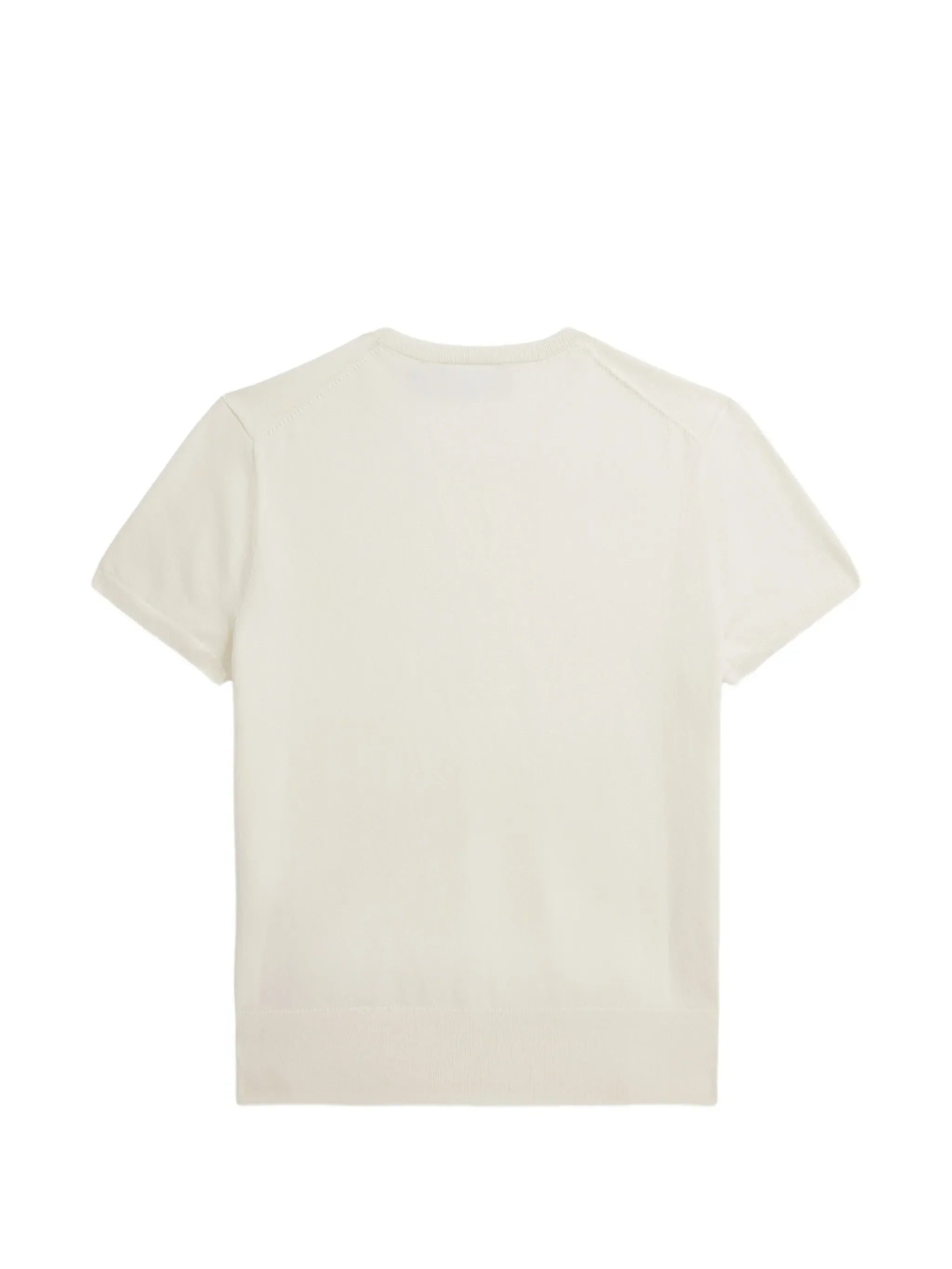 RALPH LAUREN WOMEN Crewneck Logo T-shirt Cream