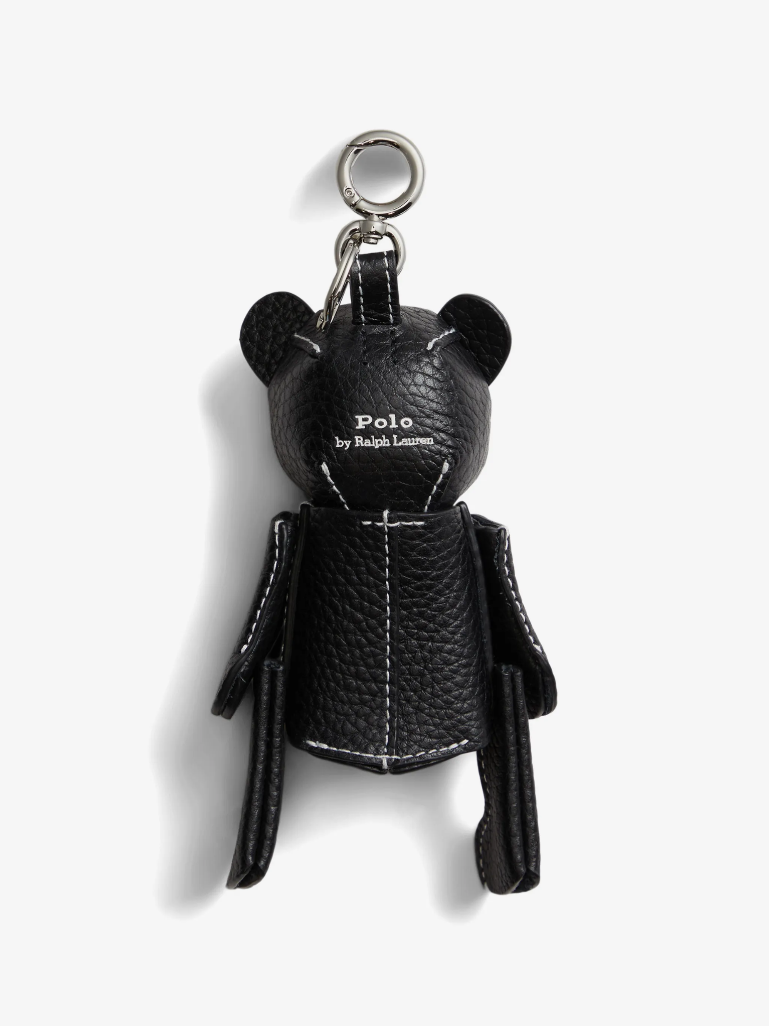 RALPH LAUREN WOMEN Polo Bear Leather Bag Charm Black