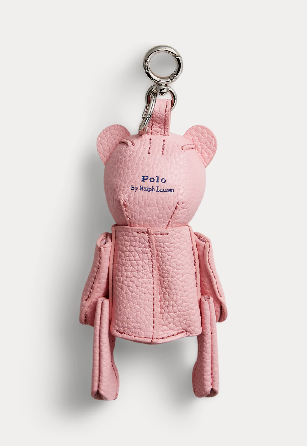 RALPH LAUREN WOMEN Polo Bear Leather Bag Charm Cotton Candy