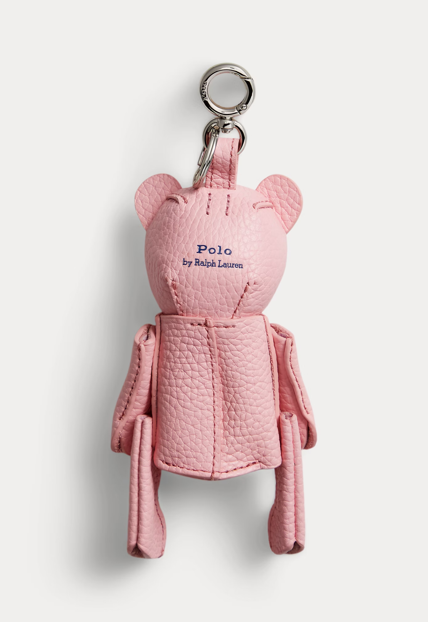 RALPH LAUREN WOMEN Polo Bear Leather Bag Charm Cotton Candy