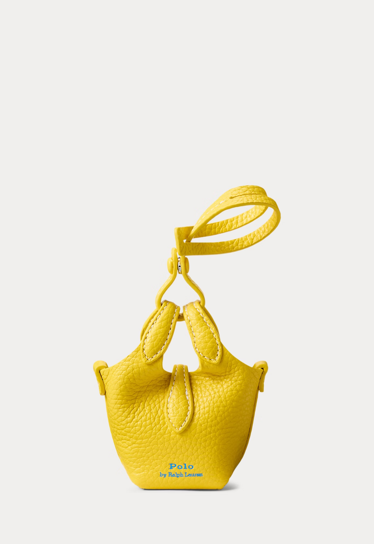 RALPH LAUREN WOMENS Leather Polo Play Bag Charm Canary Yellow