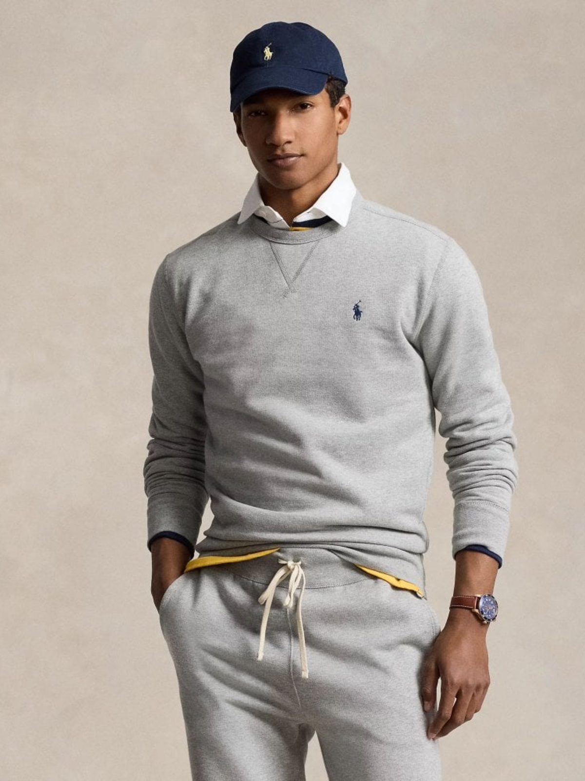 RALPH LAUREN The RL Fleece Sweatshirt Andover Heather