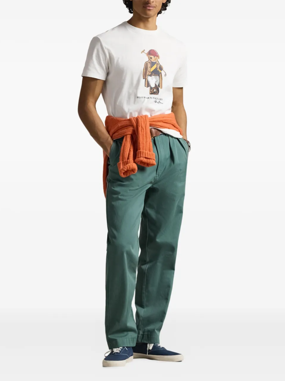 RALPH LAUREN Custom Slim Fit Polo Bear T-Shirt White