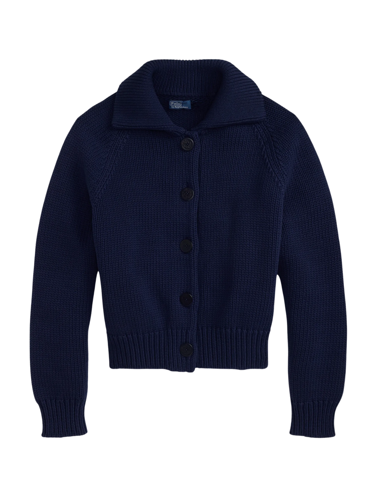 RALPH LAUREN WOMEN Cotton-blend Buttoned Cardigan Cruise Navy