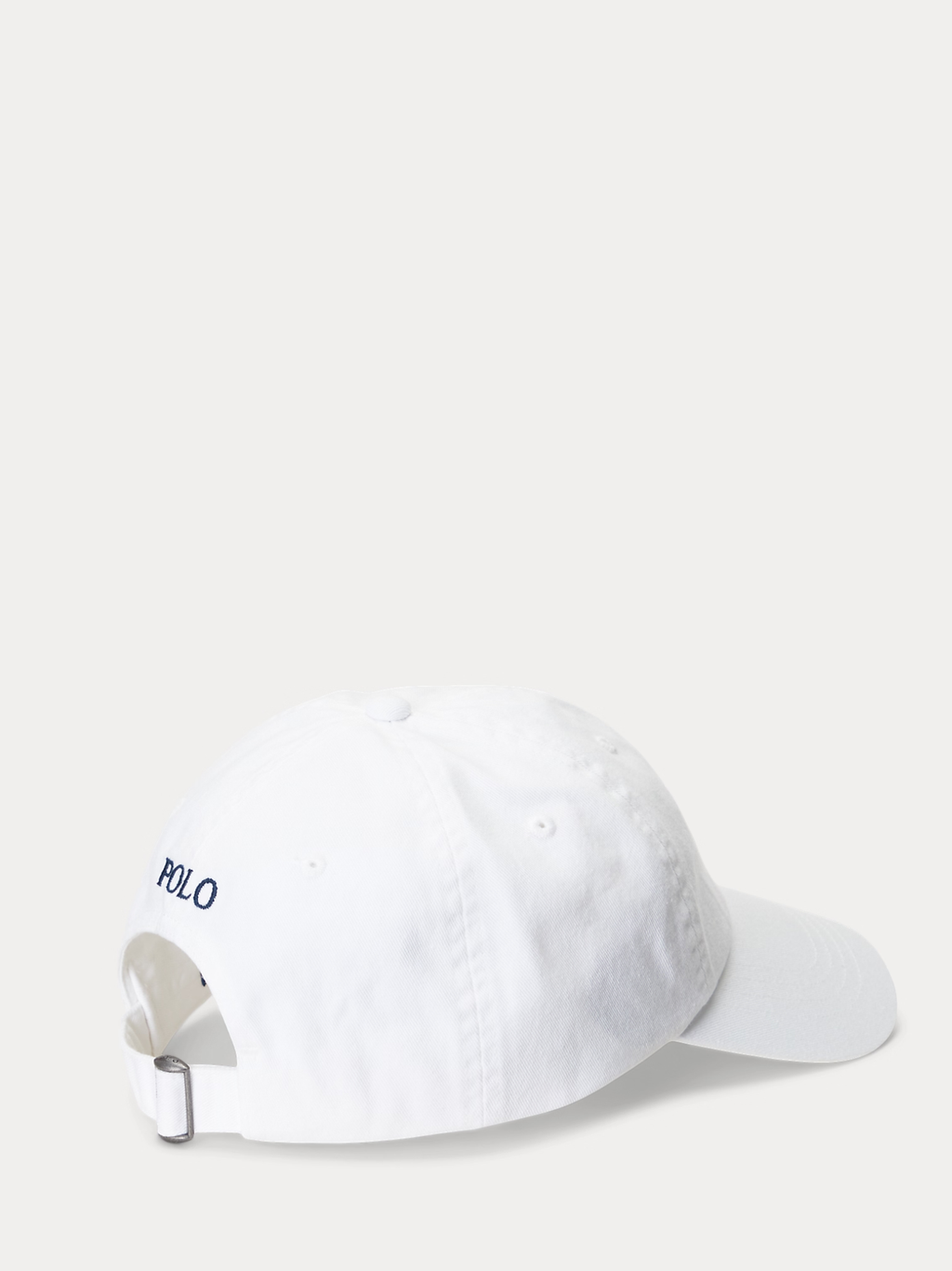 RALPH LAUREN Cotton Chino Baseball Cap White/ Newport Navy