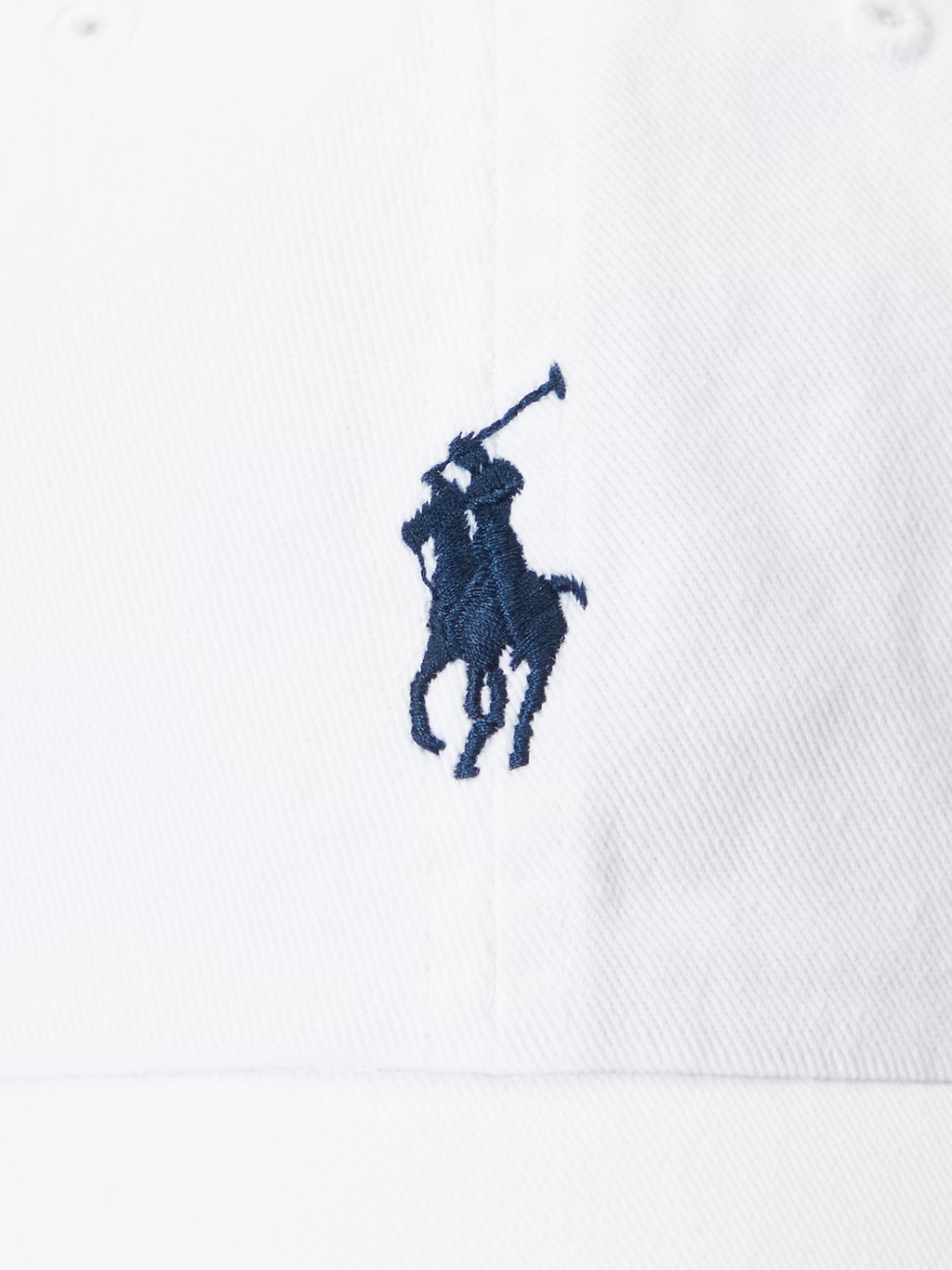 RALPH LAUREN Cotton Chino Baseball Cap White/ Newport Navy