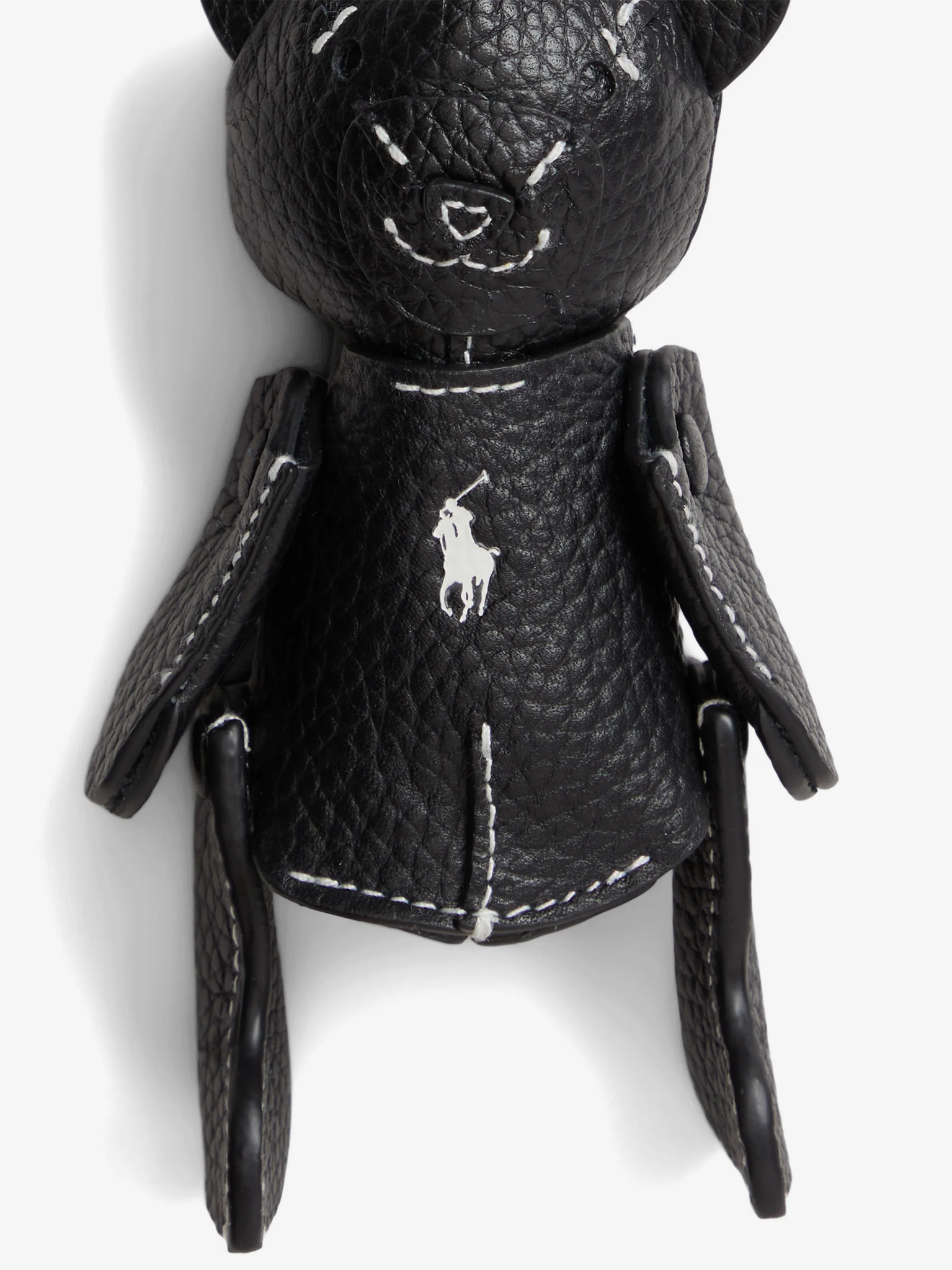 RALPH LAUREN WOMEN Polo Bear Leather Bag Charm Black