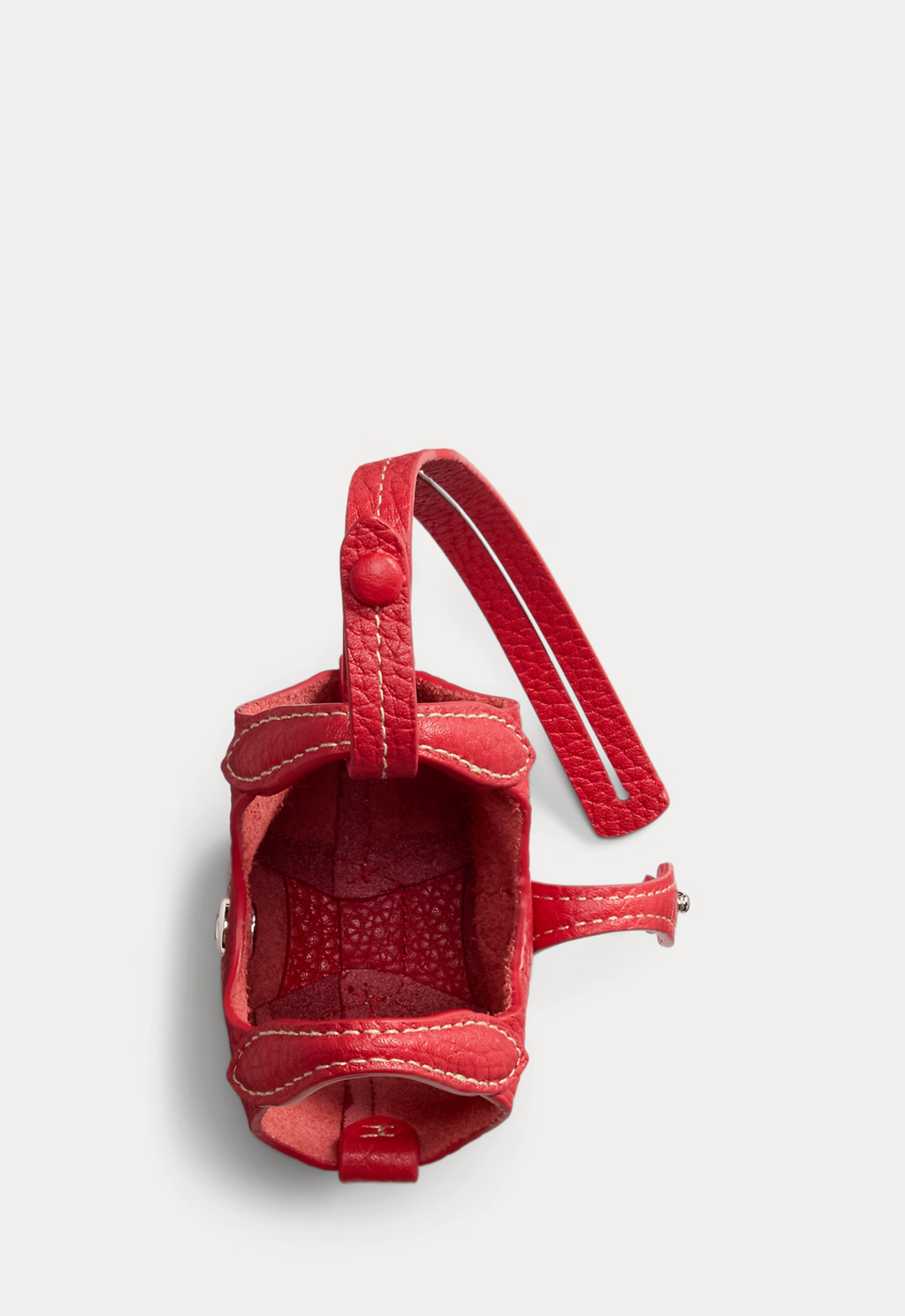 RALPH LAUREN WOMENS Leather Polo Play Bag Charm Cherry