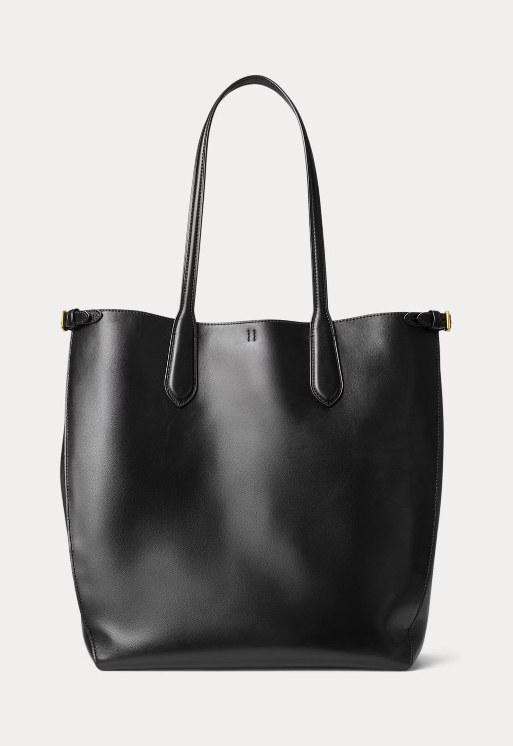 RALPH LAUREN WOMEN Bellport Leather North-South Tote Black